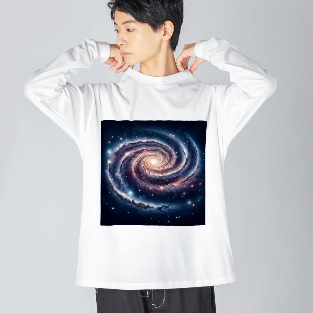 宇宙の神秘グッズ販売所のギャラクシー ビッグシルエットロングスリーブTシャツ