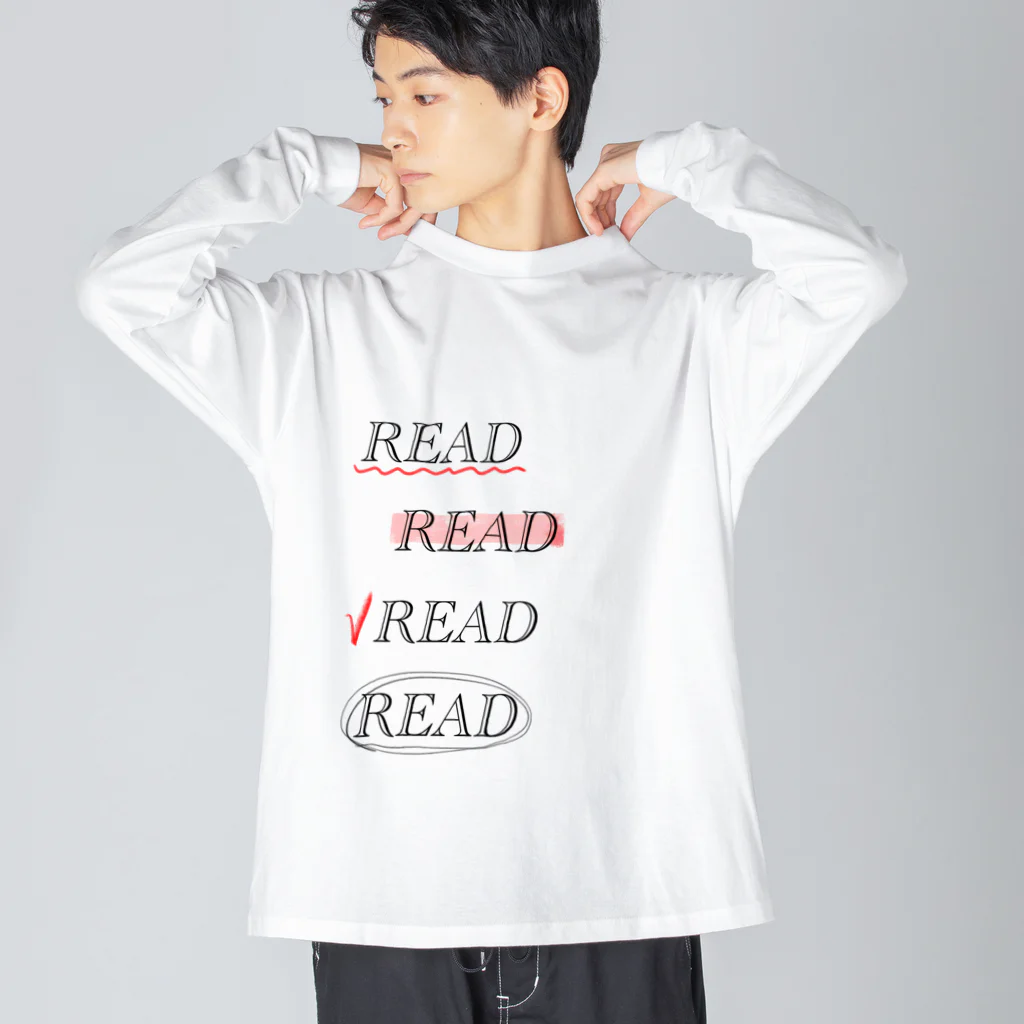 momokei&UのREAD READ READ READ Big Long Sleeve T-Shirt