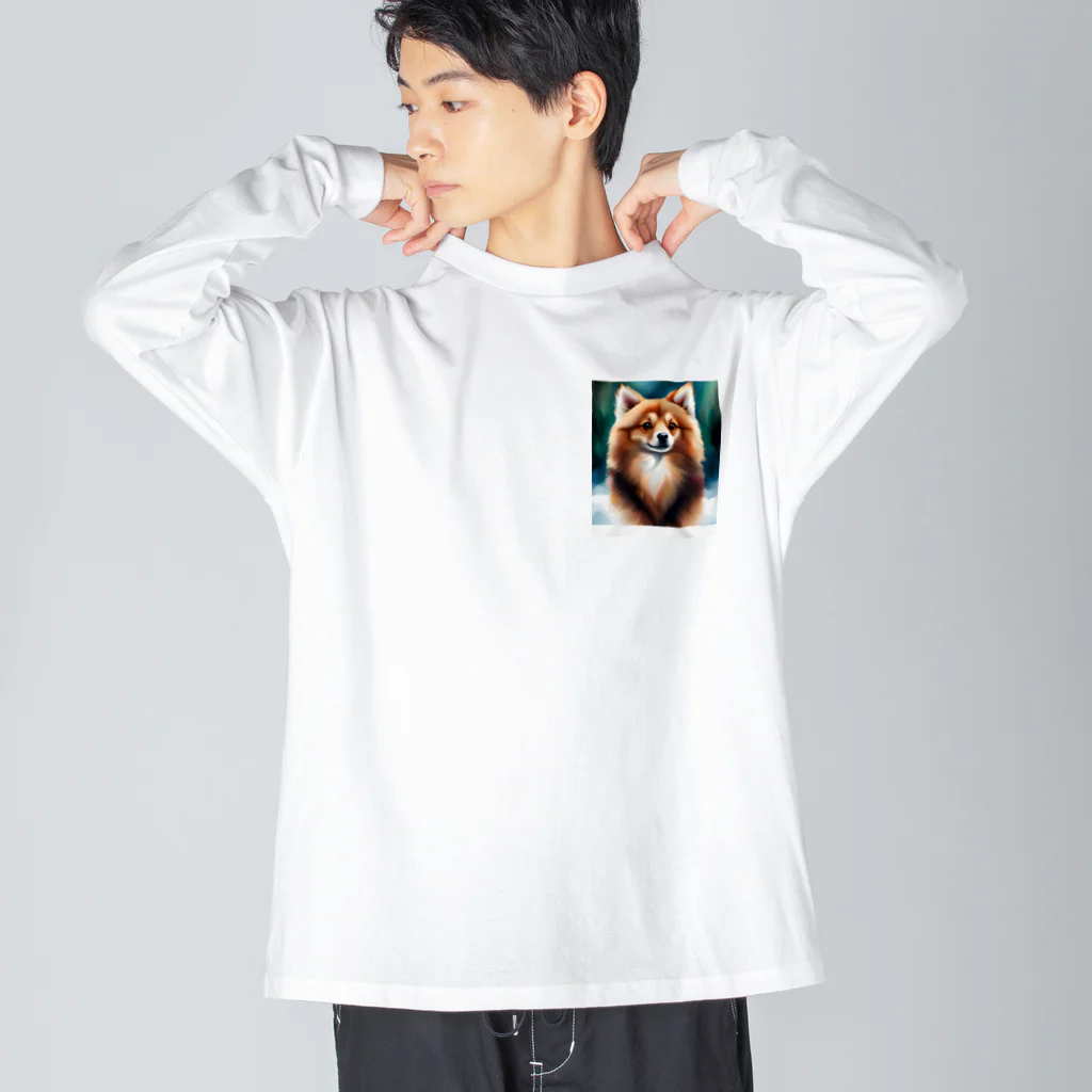 海坊主のポメラニアンのポーくん Big Long Sleeve T-Shirt