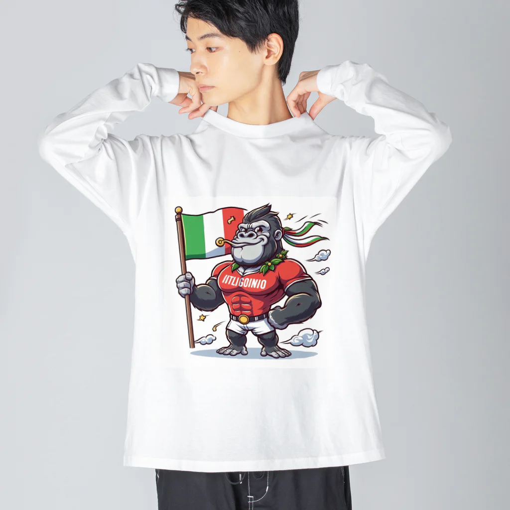 スピリチュアルキャットのゴリラシリーズ Big Long Sleeve T-Shirt