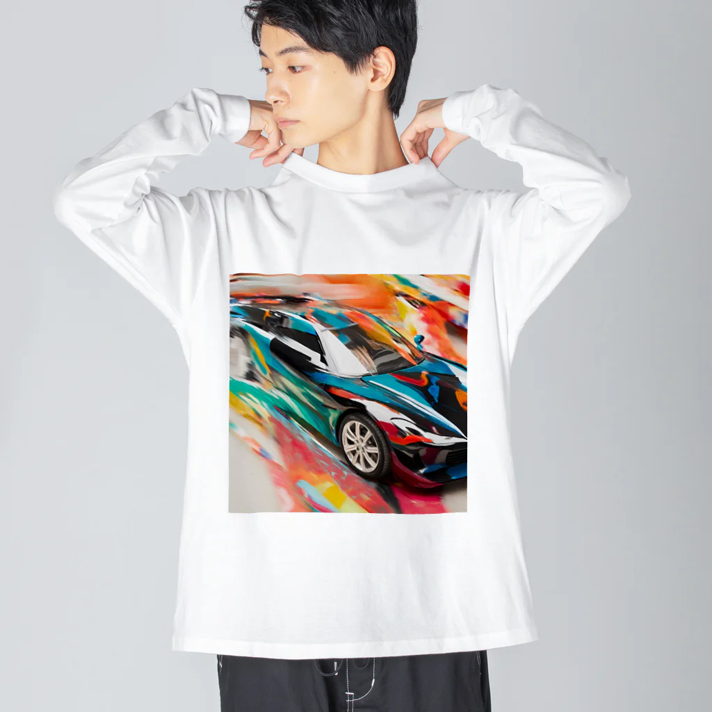 the blue seasonの速さの彩り: 動きを捉えたアート Big Long Sleeve T-Shirt