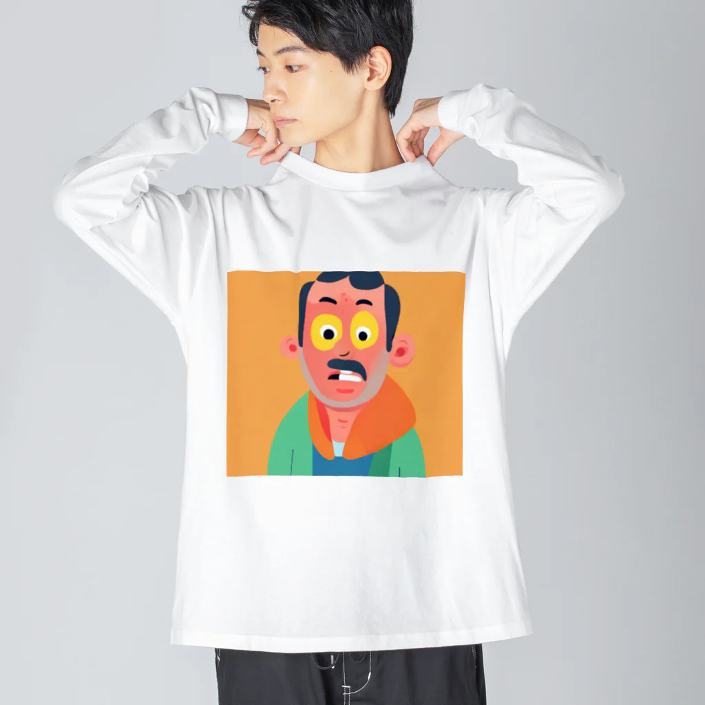 JINPACHIの努力家な男 Big Long Sleeve T-Shirt