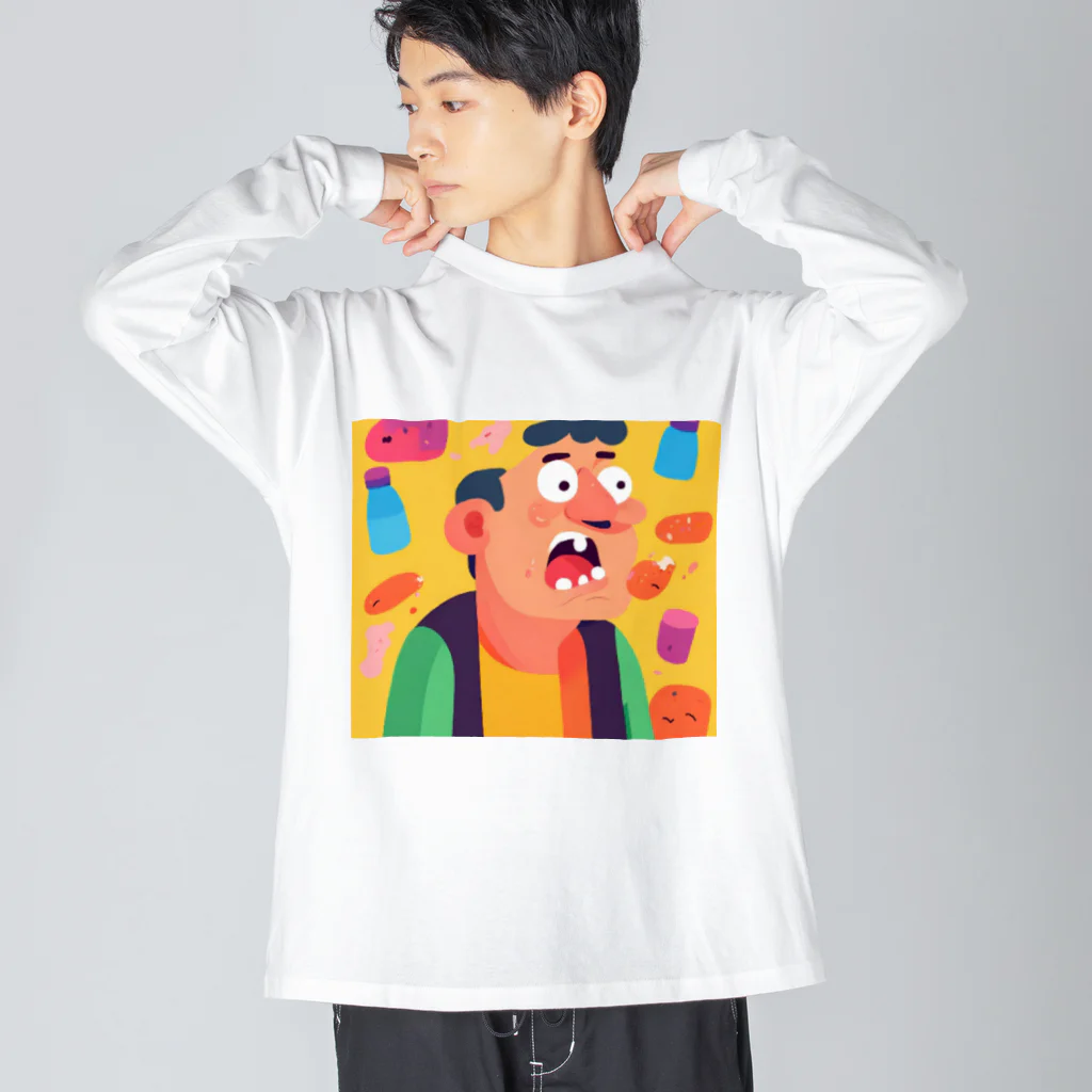 JINPACHIの粘り強い男 Big Long Sleeve T-Shirt