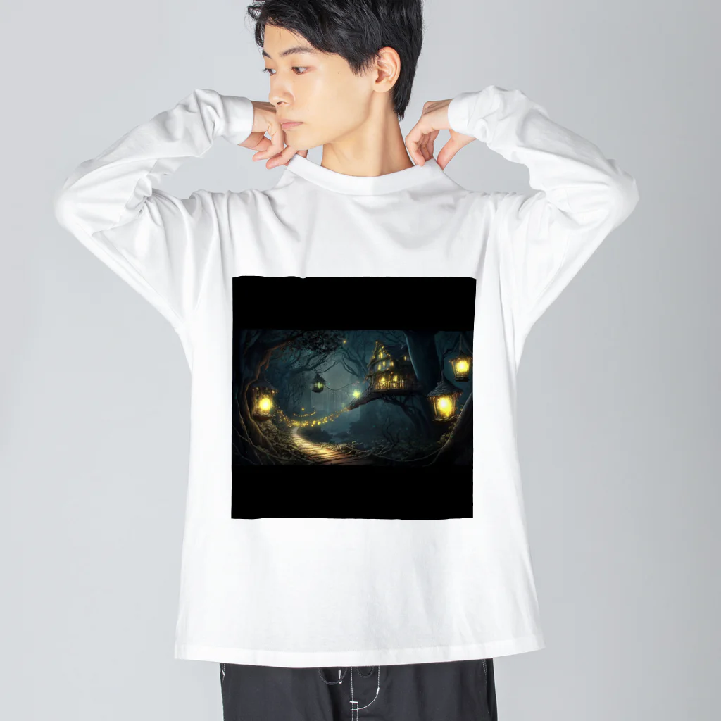 forget_me_not0108の幻想的な夜 ビッグシルエットロングスリーブTシャツ