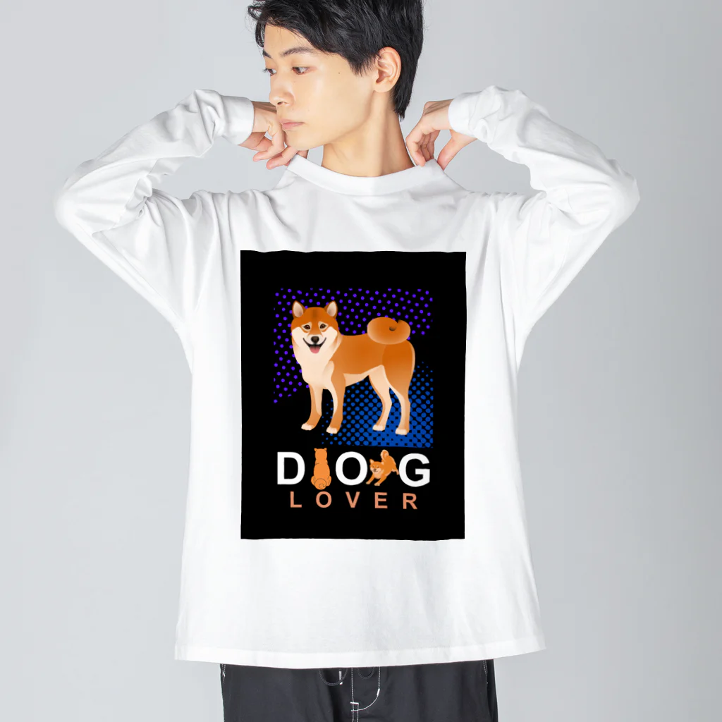 YB-STOREのわん♡柴犬 Big Long Sleeve T-Shirt