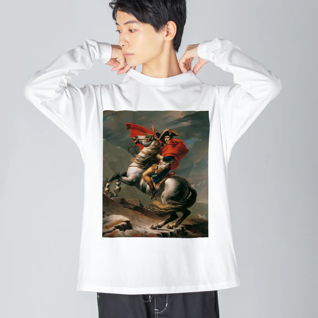 世界美術商店のサン＝ベルナール峠を越えるボナパルト Big Long Sleeve T-Shirt