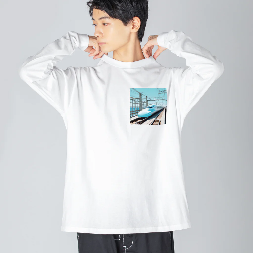 DAIKINGのブルー新幹線 Big Long Sleeve T-Shirt