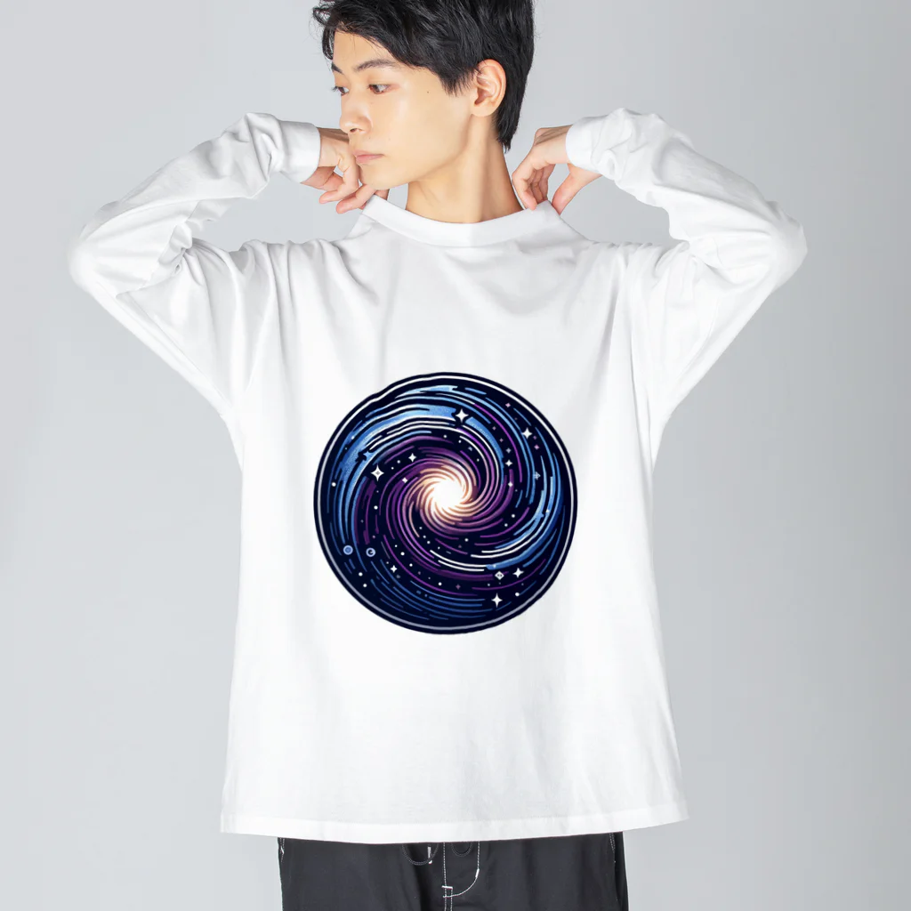 宇宙の神秘グッズ販売所のエンブレム(ギャラクシー) ビッグシルエットロングスリーブTシャツ