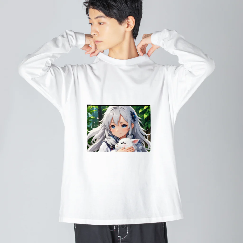 巫女スタぐらむのだっこされる神様 Big Long Sleeve T-Shirt