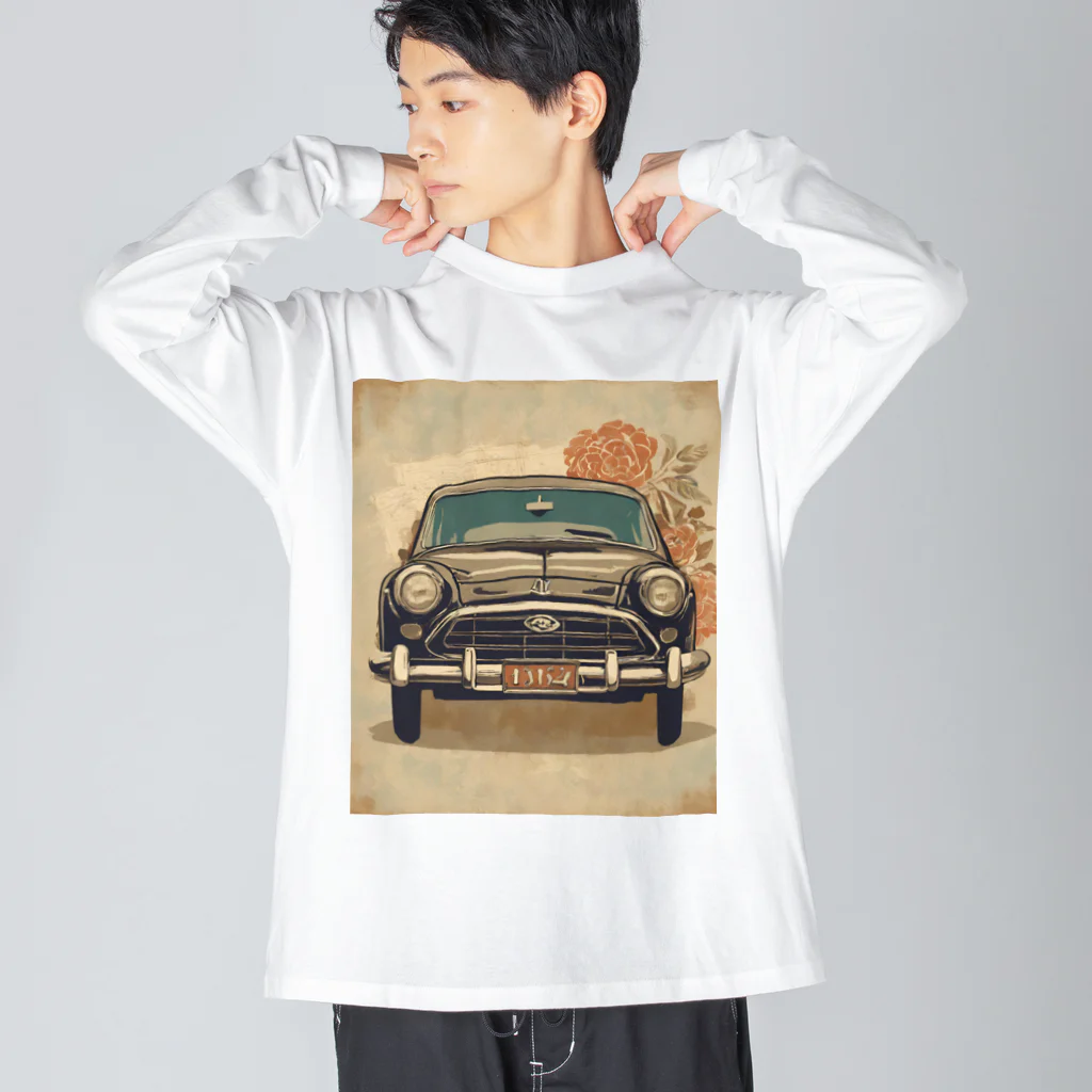 Unique ExistenceのVintage car2 ビッグシルエットロングスリーブTシャツ