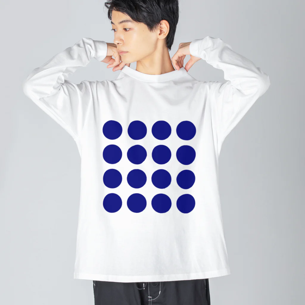 〇△□のお店のシンプルドットデザインシリーズ4 ビッグシルエットロングスリーブTシャツ