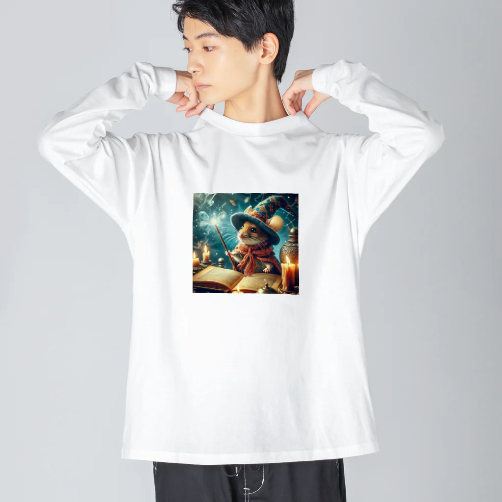 終わらない夢🌈の魔道師のネズミ🐭✨ ビッグシルエットロングスリーブTシャツ