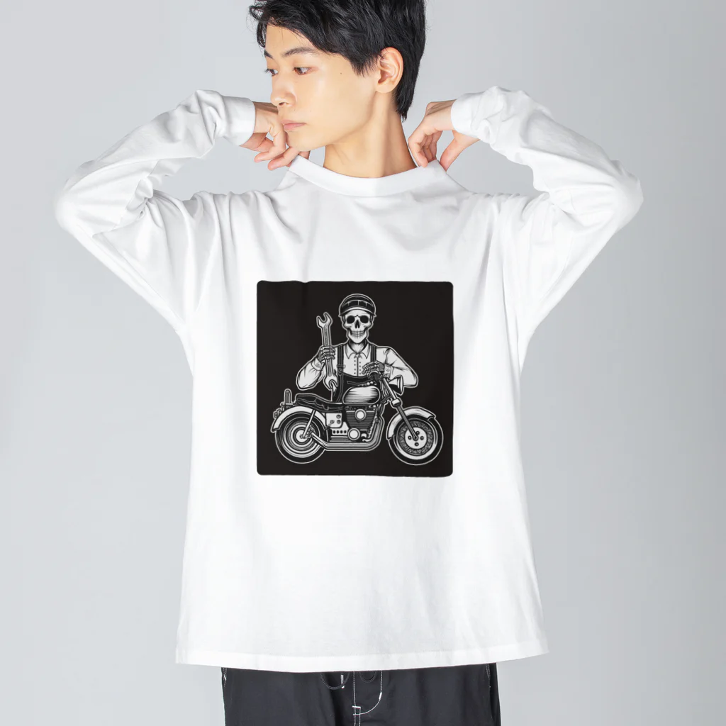 shime_savaの大丈夫　安心してツーリングに行けますよ ビッグシルエットロングスリーブTシャツ