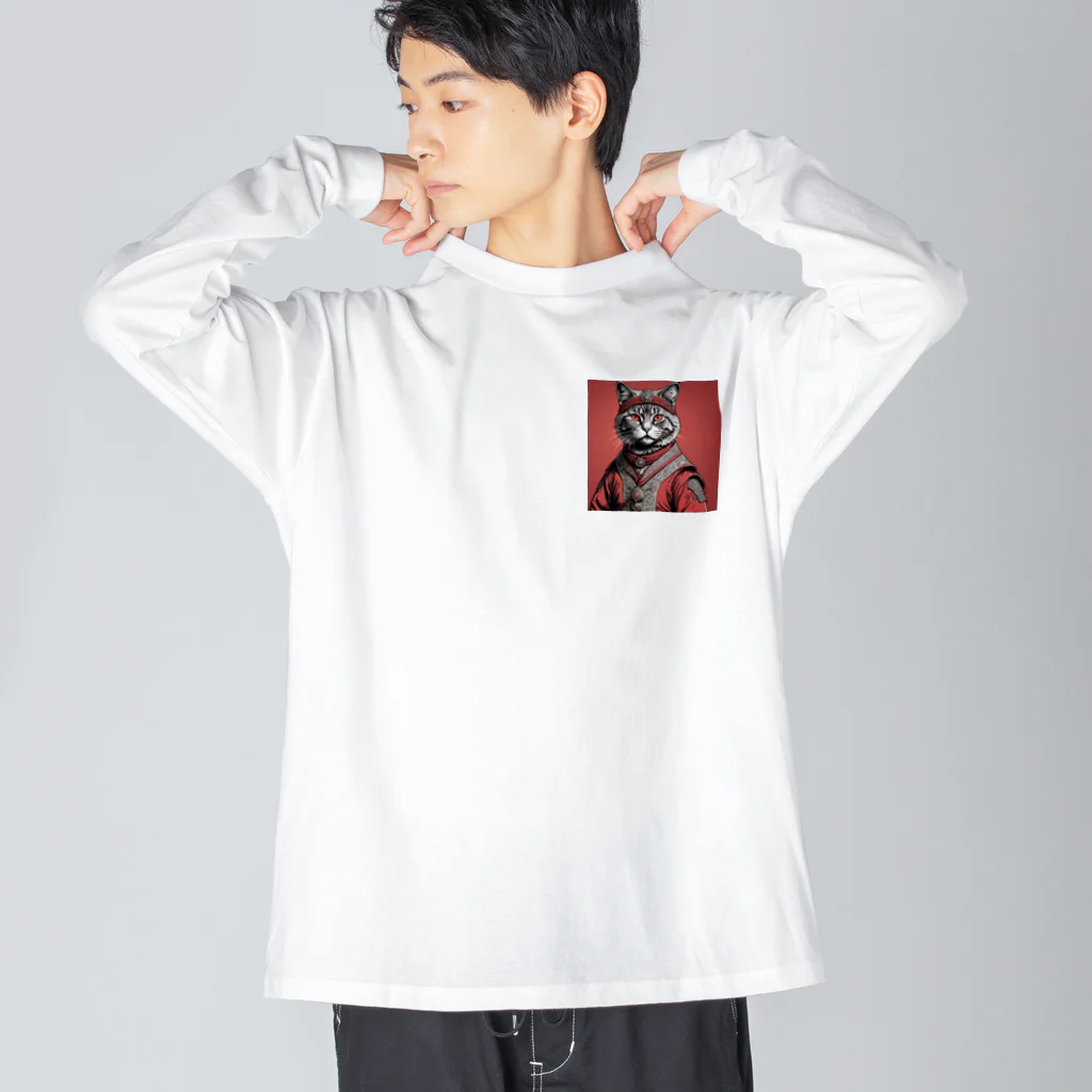 hogarakuの縄文猫 Big Long Sleeve T-Shirt