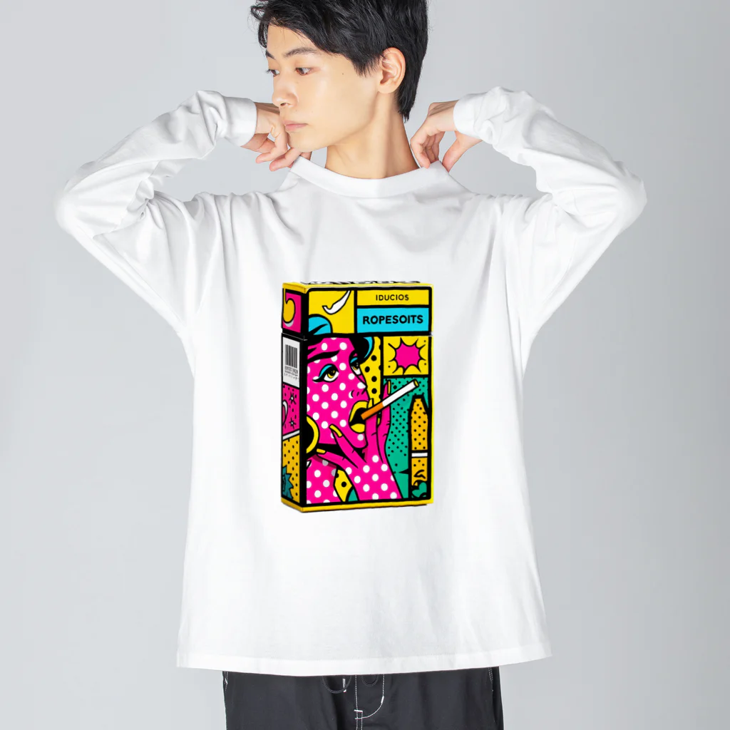 わっふるアートのネオ・シガレットボックス Big Long Sleeve T-Shirt