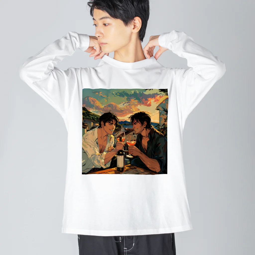 AQUAMETAVERSEのコルシカ島・ワインで乾杯　Tomoe bb 2712 Big Long Sleeve T-Shirt