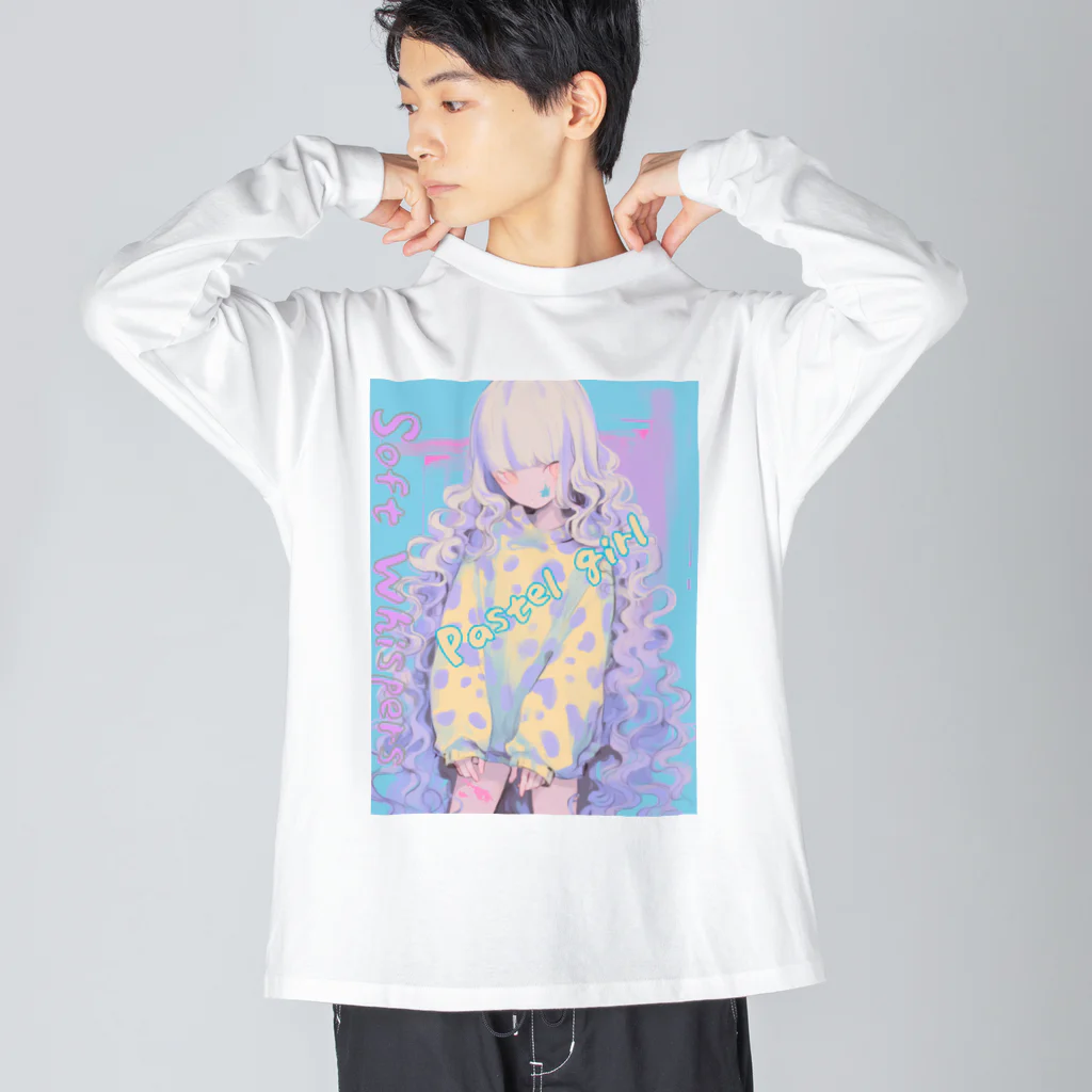 じょいちぃのPastel girl「パステルガール」 ビッグシルエットロングスリーブTシャツ