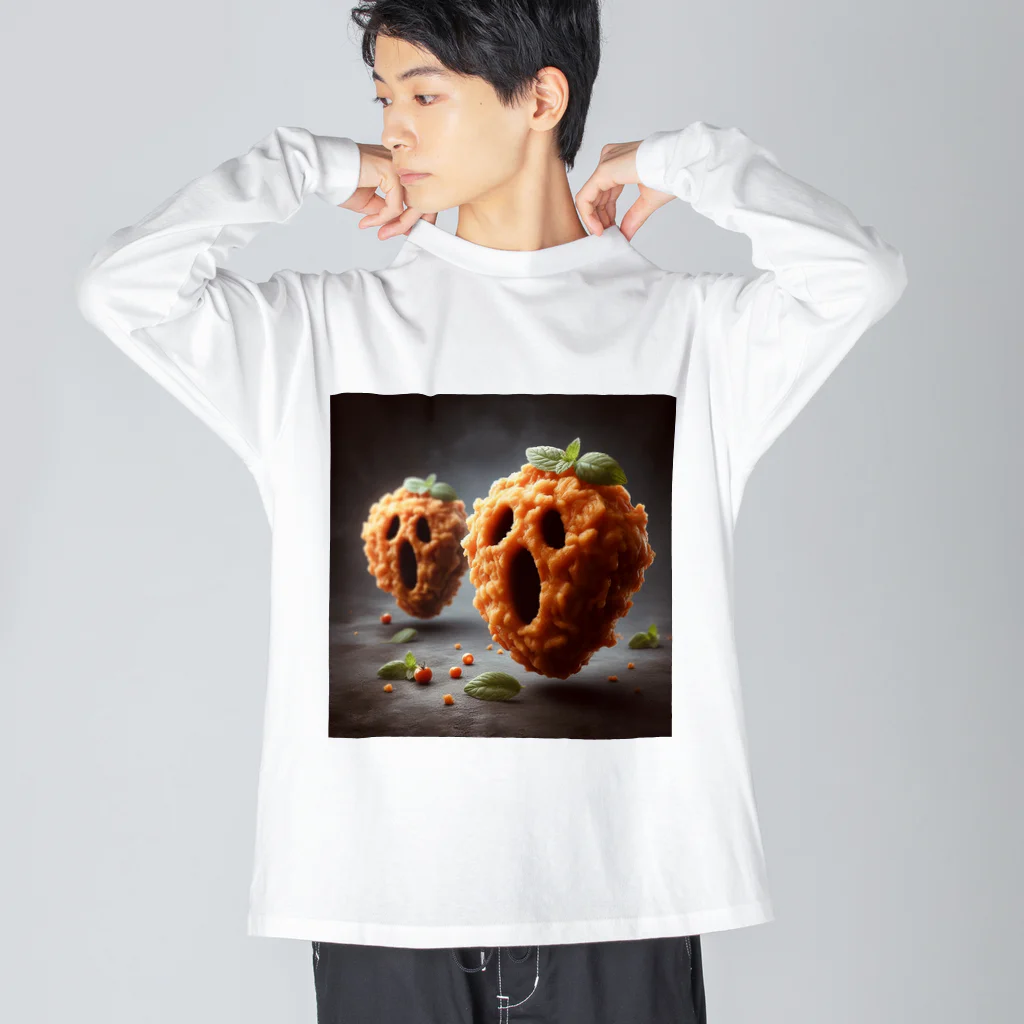 ハピShopのスクリームフライドチキン Big Long Sleeve T-Shirt