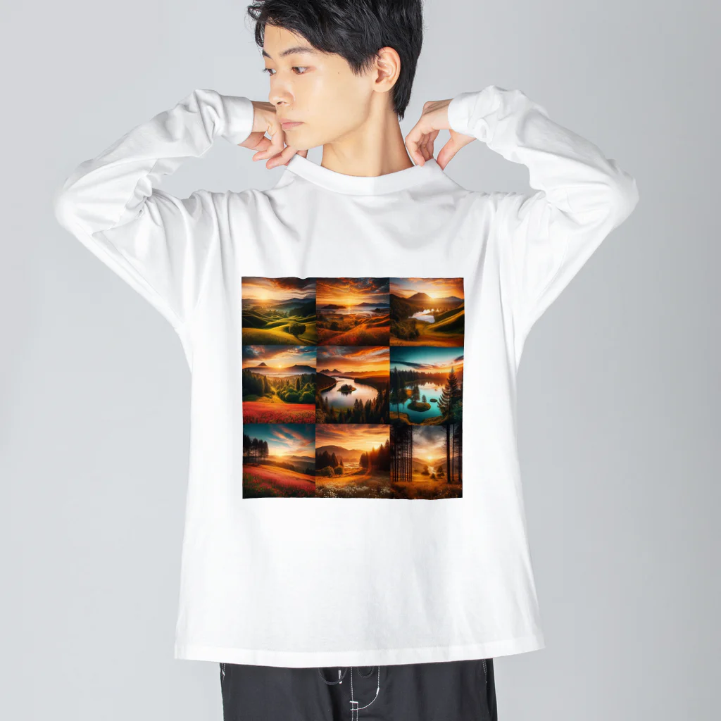 株式会社チュンスターの夕焼け小焼け Big Long Sleeve T-Shirt