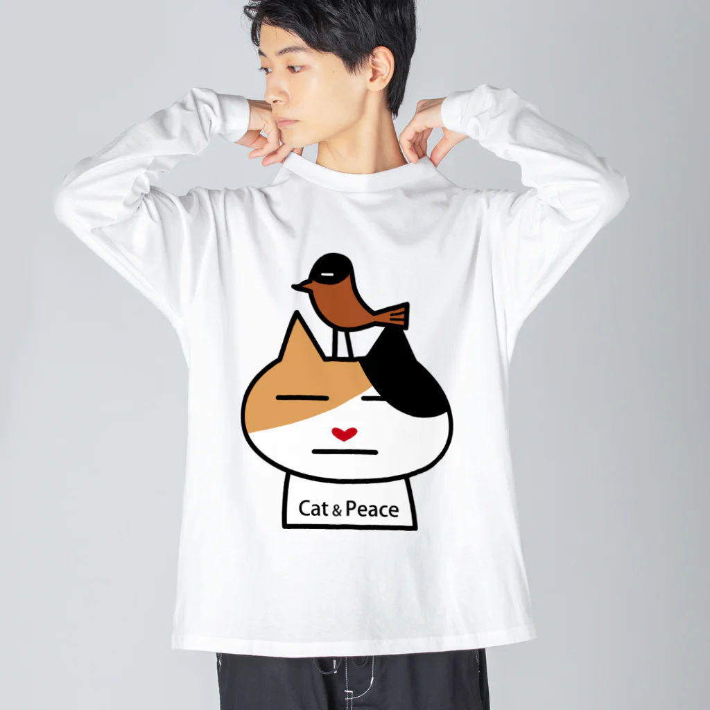 B-catのcat & peace「平穏無事な日々を送る猫」 Big Long Sleeve T-Shirt