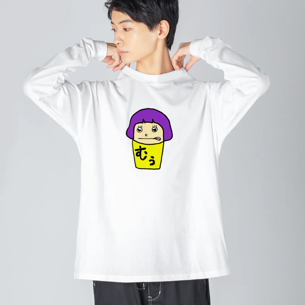 sooomaxの四角いちゃん(怒) ビッグシルエットロングスリーブTシャツ