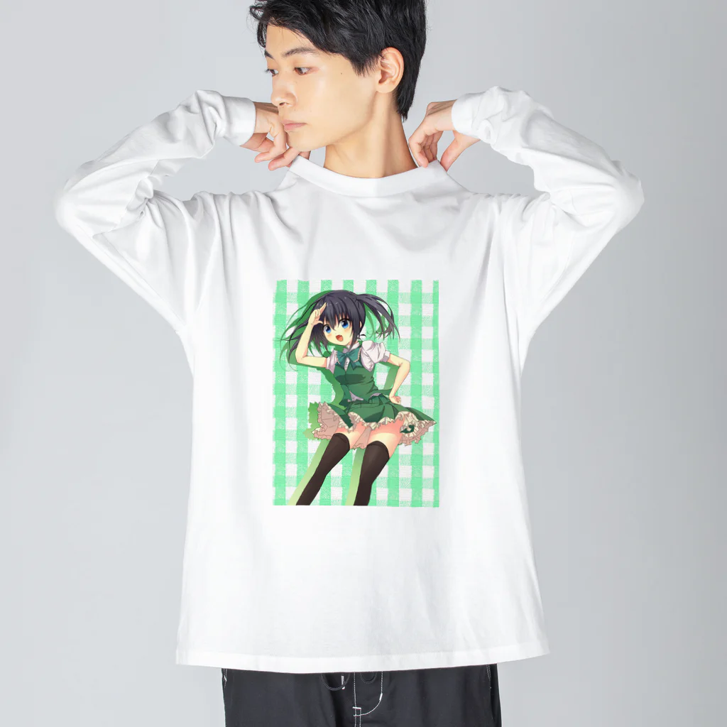 のだまクリエイターズらぼの緑ちゃん ビッグシルエットロングスリーブTシャツ