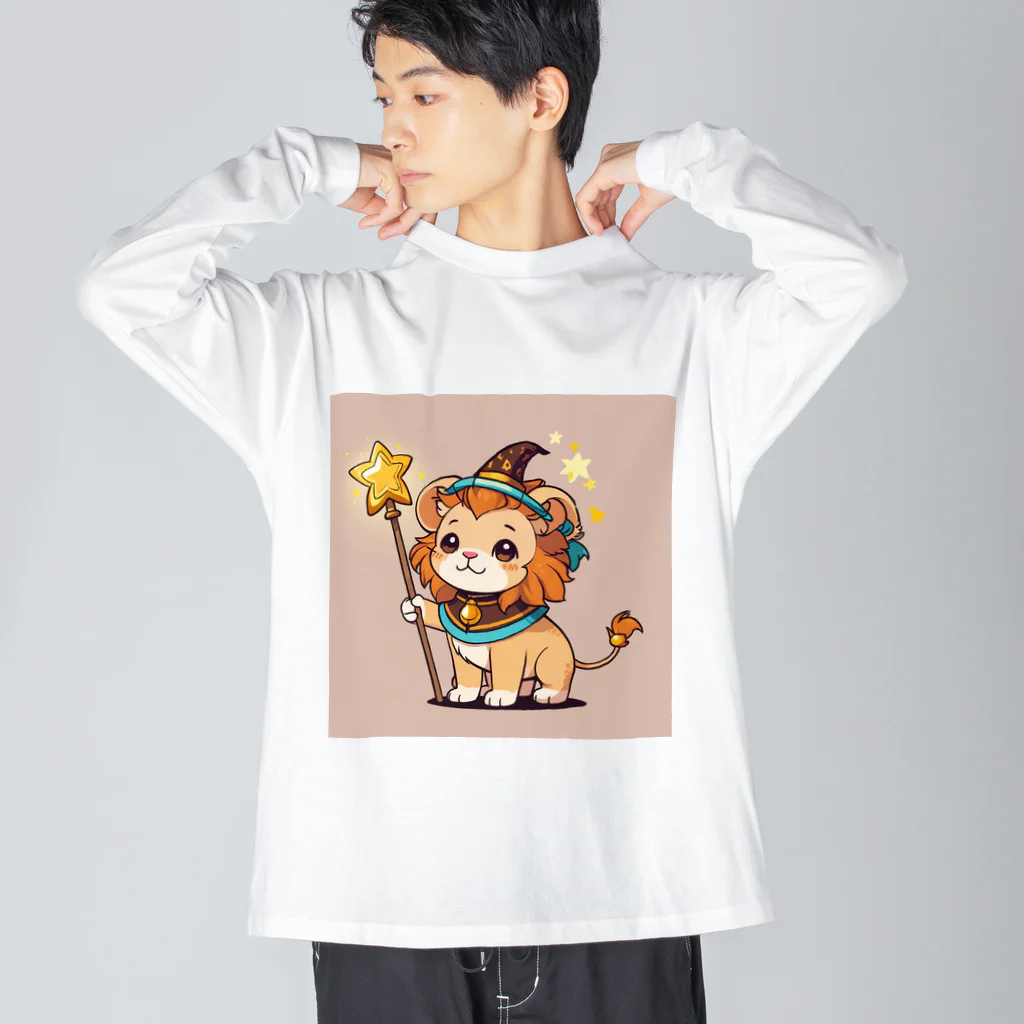 ganeshaの魔法の杖を持ったかわいいライオン Big Long Sleeve T-Shirt