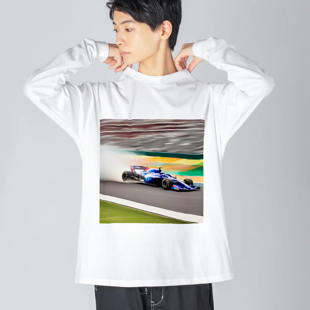 the blue seasonのスピードの彩り - F1レーシング ビッグシルエットロングスリーブTシャツ