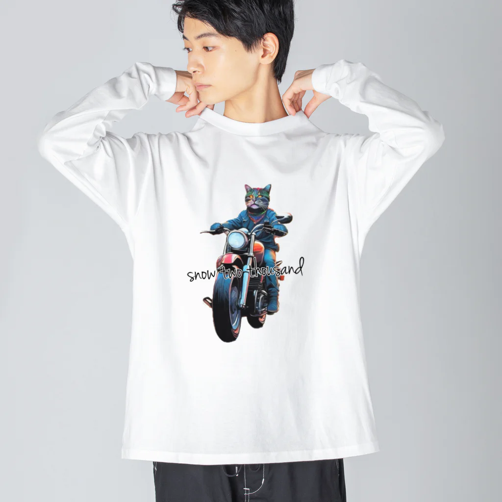 snow two thousandのワイルド夢ネコ ビッグシルエットロングスリーブTシャツ