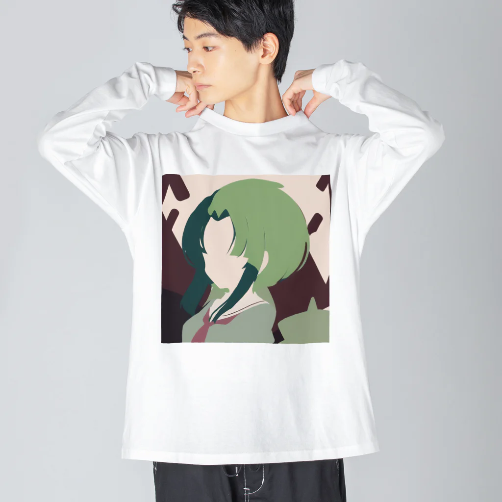 Riollaの緑の女の子 Big Long Sleeve T-Shirt