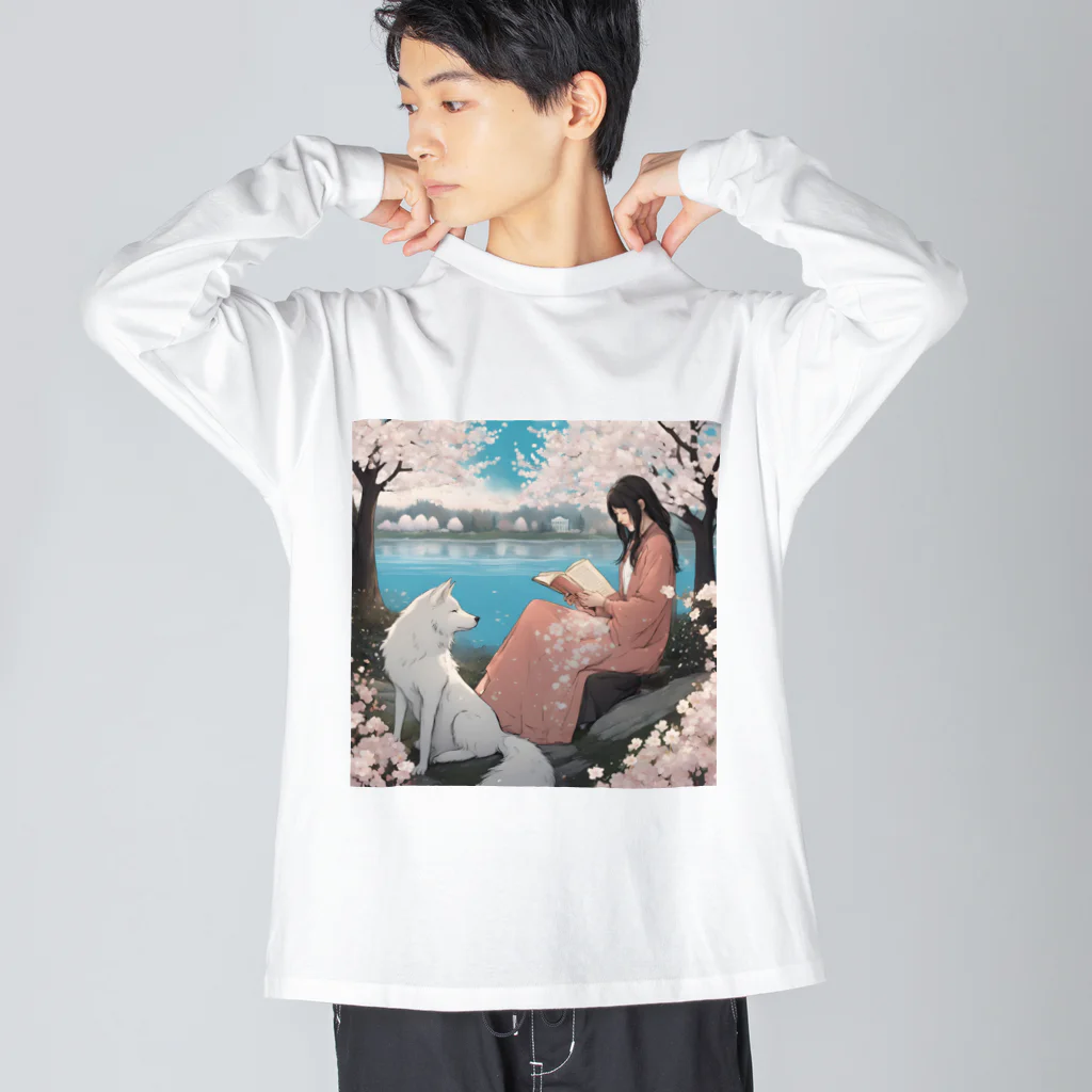 Kotoha-shopの桜の森で読書会 Big Long Sleeve T-Shirt