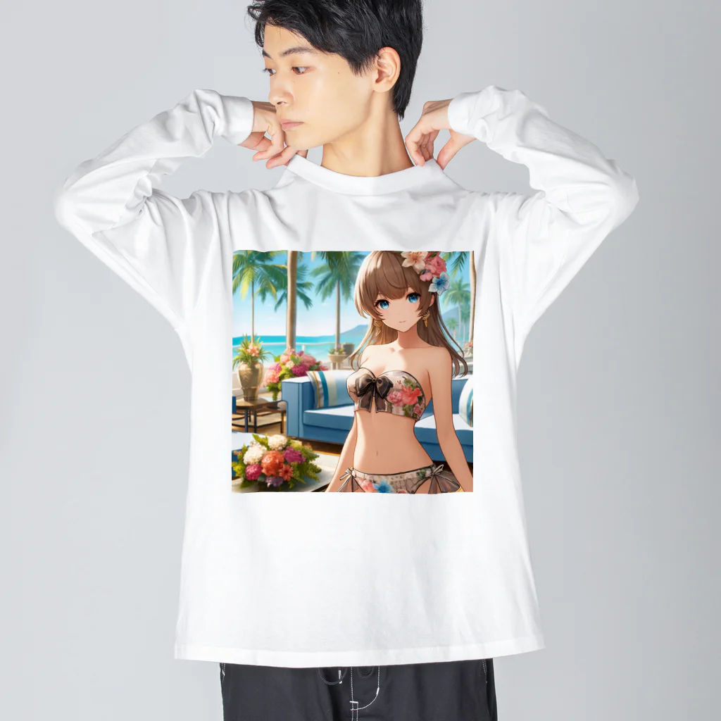 かるるんショップの海と南国と水着と　夏休み Big Long Sleeve T-Shirt