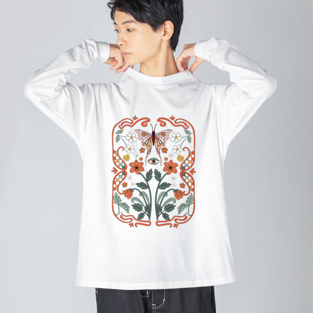 NatureDesignStoreのファンタジー蝶々 ビッグシルエットロングスリーブTシャツ