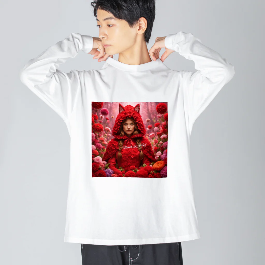 お花屋SUNのFlower R R H（フラワー・レッド ライディング フード） Big Long Sleeve T-Shirt