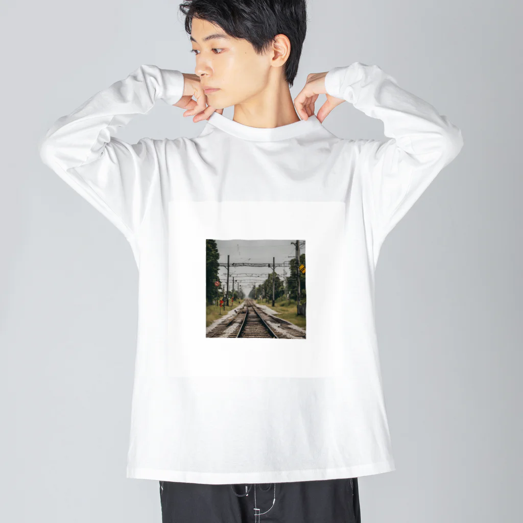 atoyuki_SHOPの鉄道レールデザイン Big Long Sleeve T-Shirt