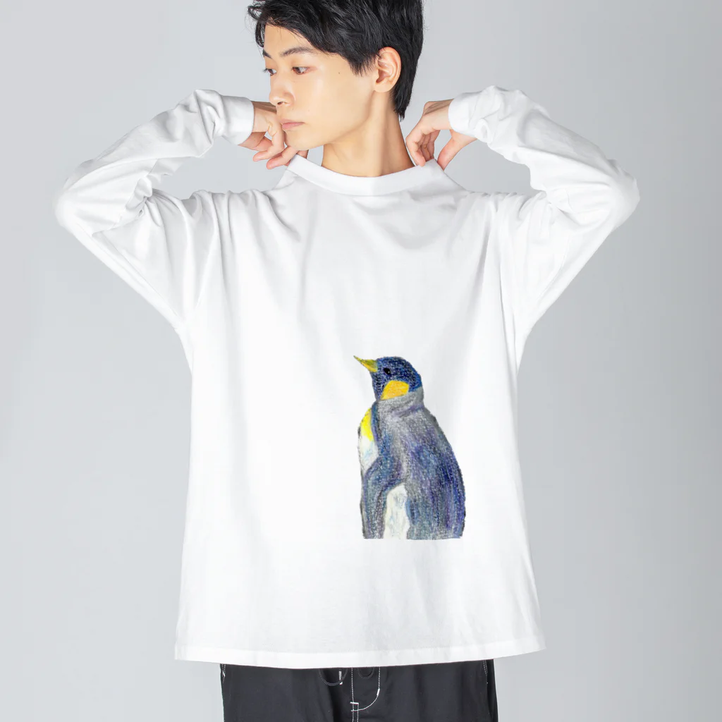 つぎの皇帝ペンギン　ひとり ビッグシルエットロングスリーブTシャツ