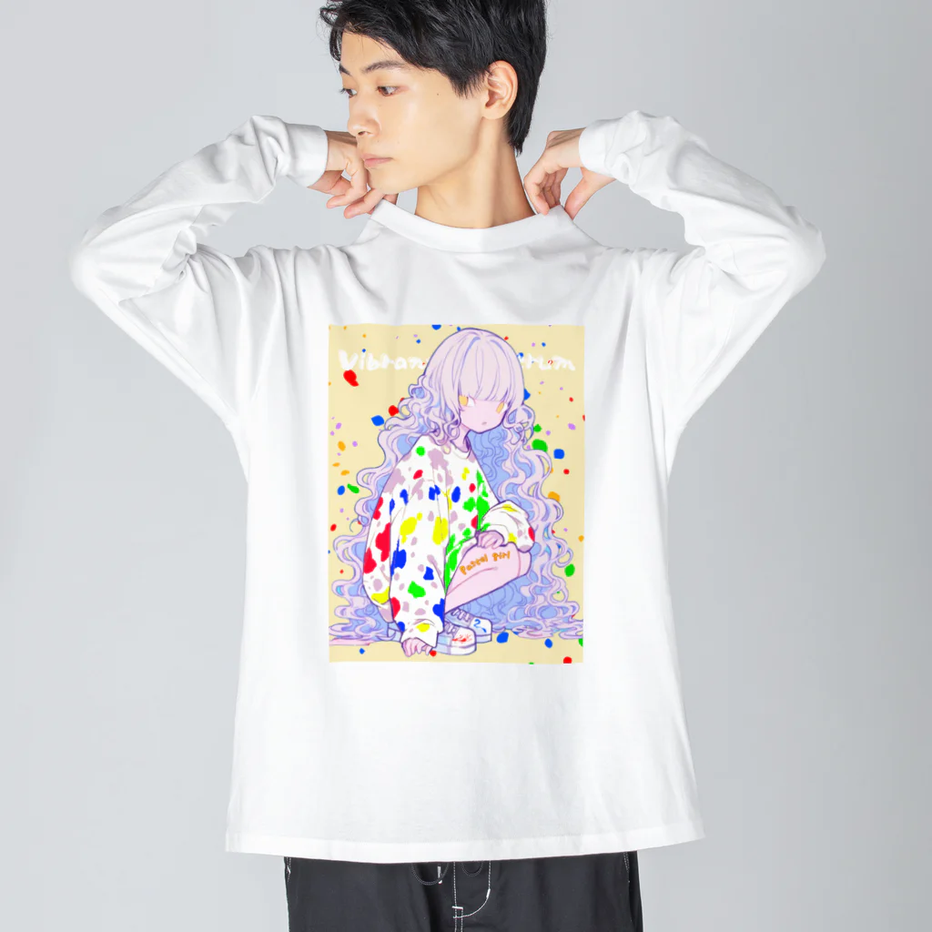 じょいちぃのPastel girl「パステルガール」 ビッグシルエットロングスリーブTシャツ