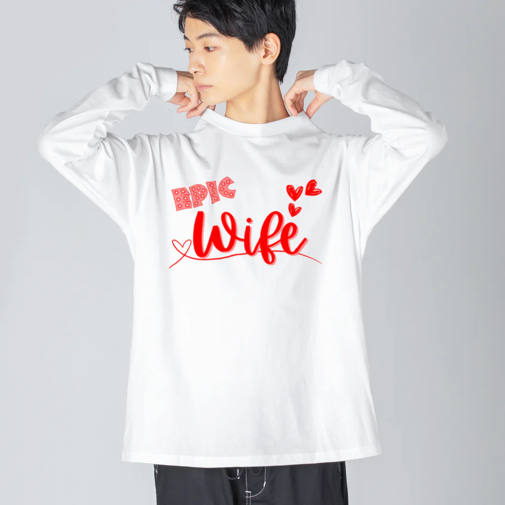 Hyuga_StudioのEPIC ワイフ 情熱の赤 Big Long Sleeve T-Shirt