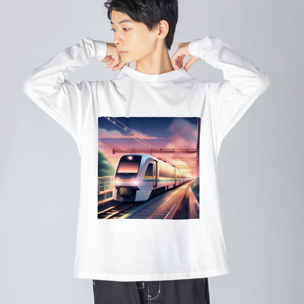 atoyuki_SHOPの近未来特急風　　ato Big Long Sleeve T-Shirt