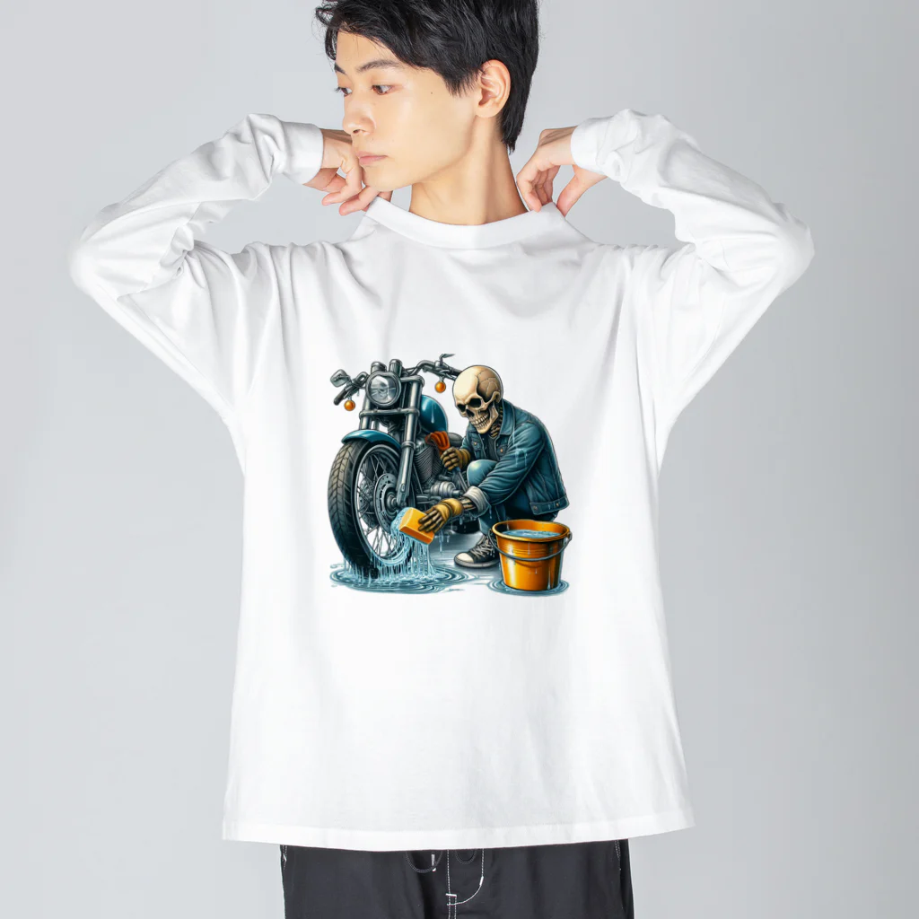 shime_savaの骨の髄まで愛車を磨く！ ビッグシルエットロングスリーブTシャツ