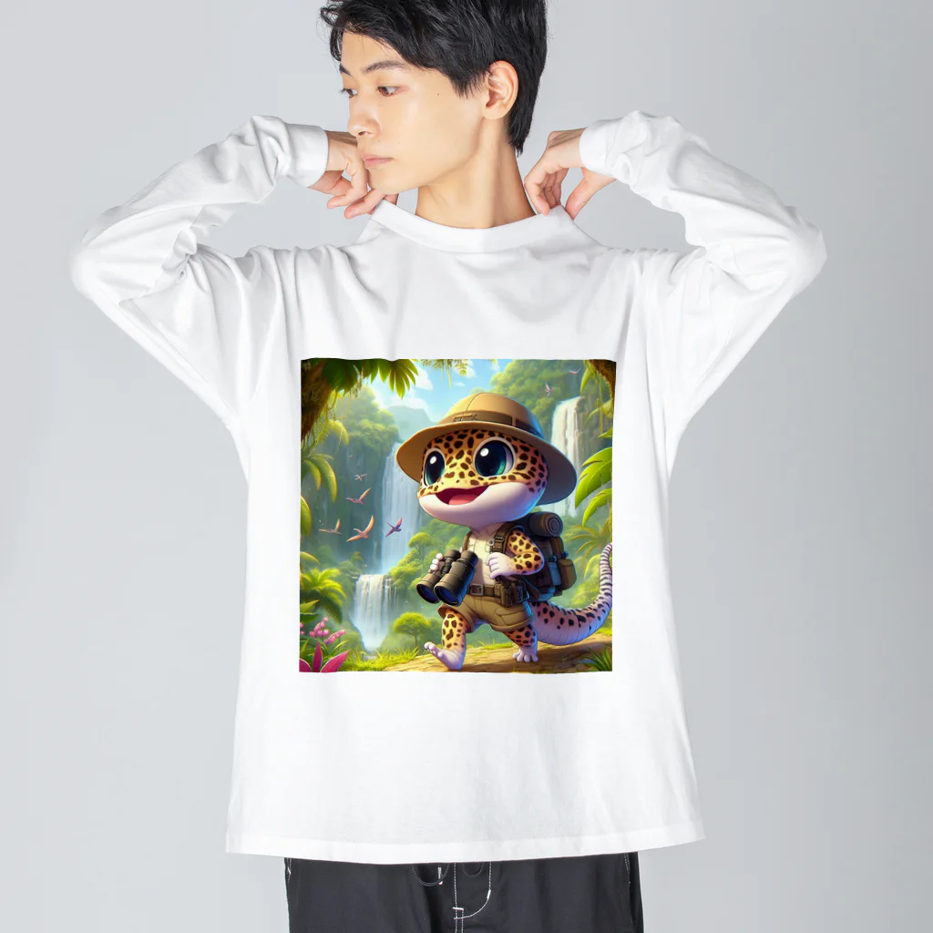 いつでもどこでもヒョウモントカゲモドキくんの探検家のヒョウモントカゲモドキ Big Long Sleeve T-Shirt