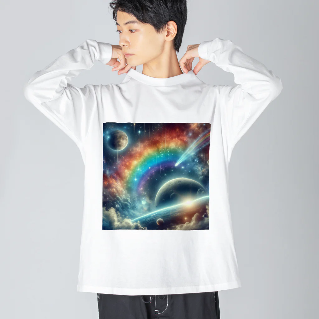 8kn356231の宇宙 ビッグシルエットロングスリーブTシャツ