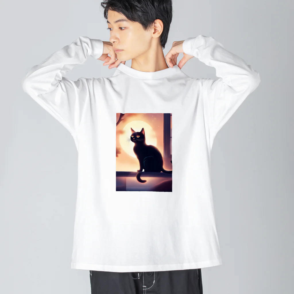 Considerate kitty shopの思いやり猫ちゃん ビッグシルエットロングスリーブTシャツ