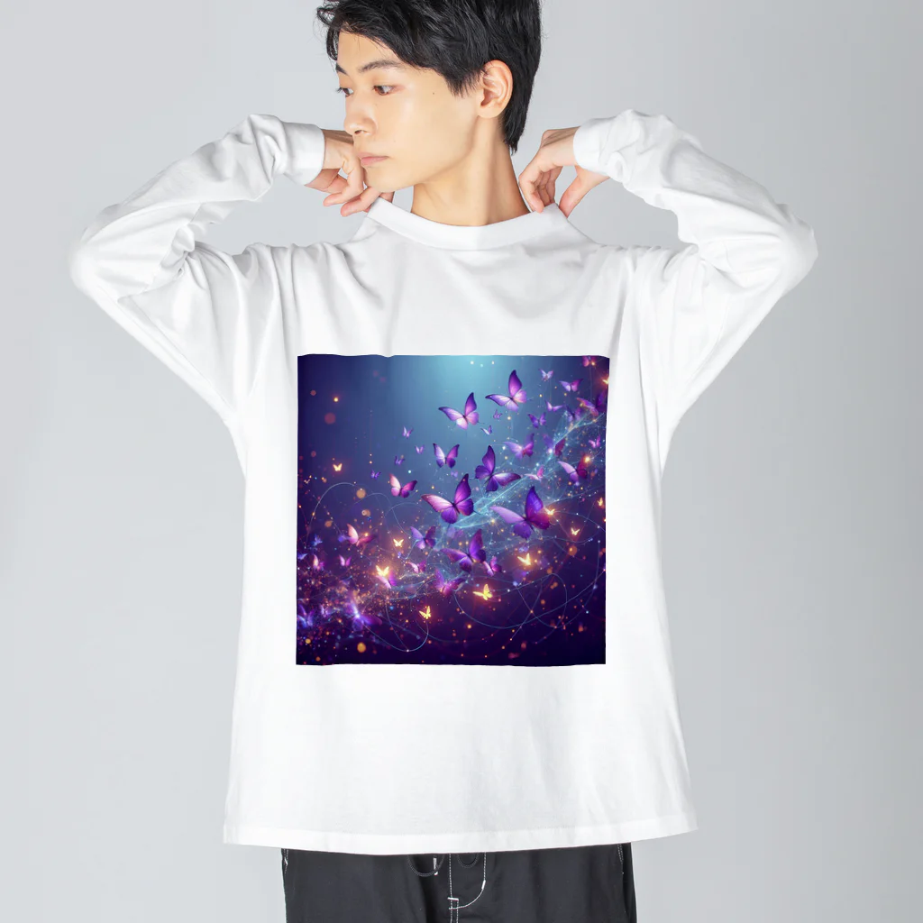 Hojo_Gorozaemonの紫蝶・壱 Big Long Sleeve T-Shirt