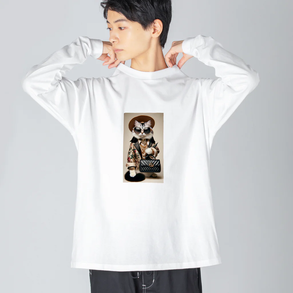 ガラスの貴公子のオシャレ猫しゃん Big Long Sleeve T-Shirt