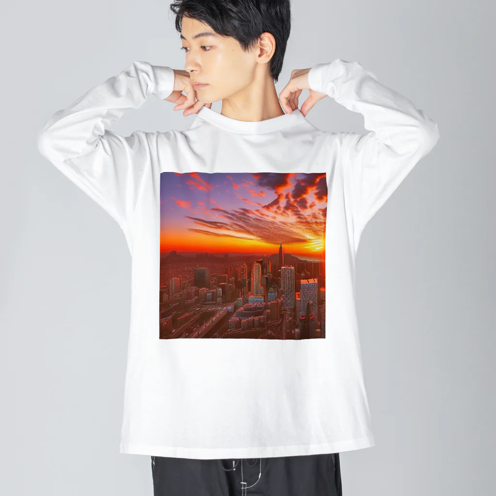 Rパンダ屋の「都会風景」グッズ Big Long Sleeve T-Shirt