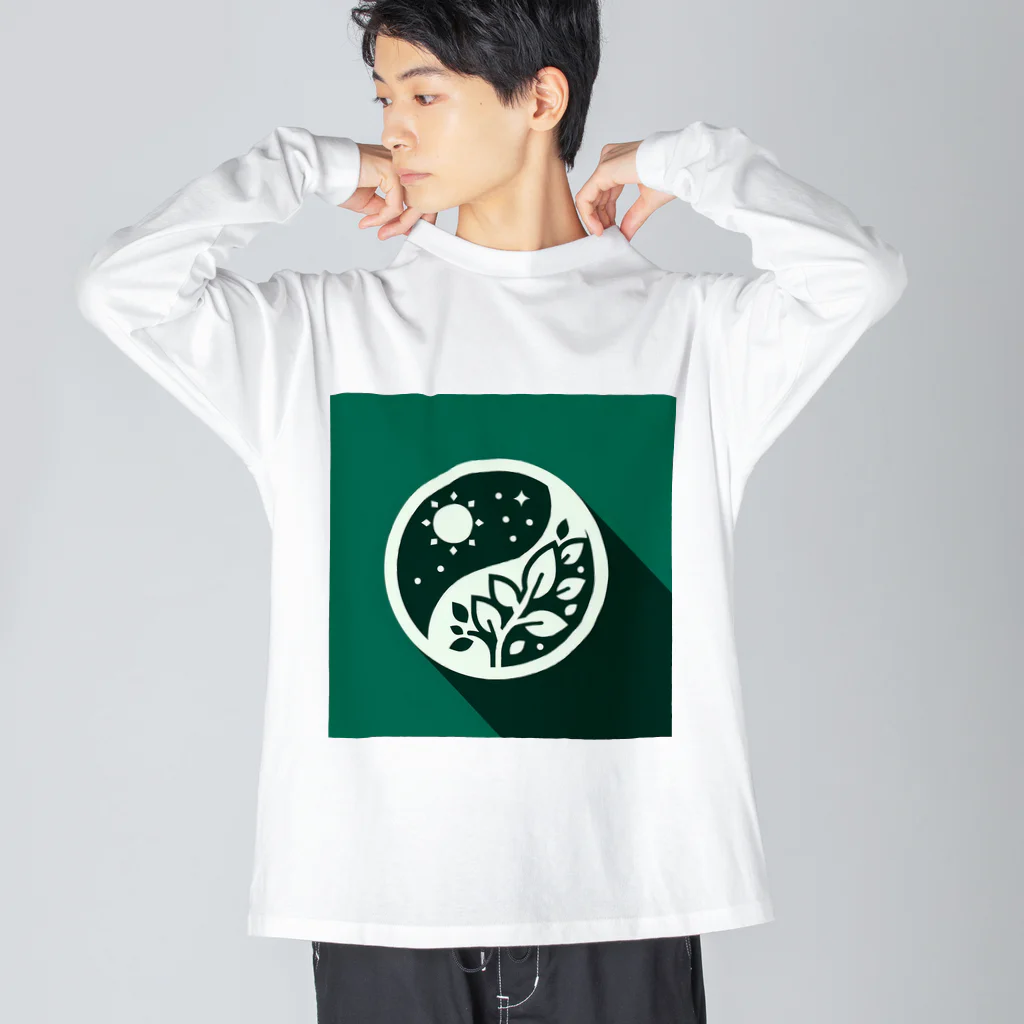 Qten369の地球を守ろう ビッグシルエットロングスリーブTシャツ