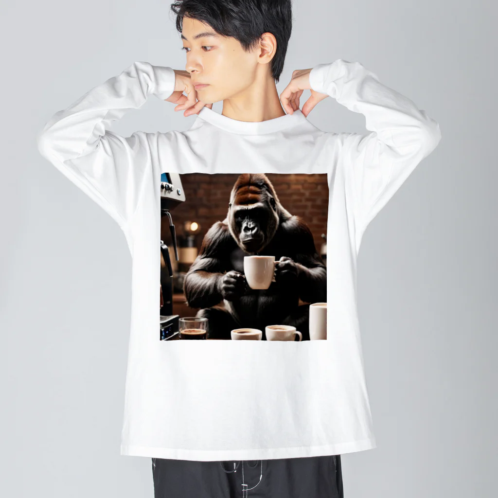 WildRiceのカフェゴリラ Big Long Sleeve T-Shirt