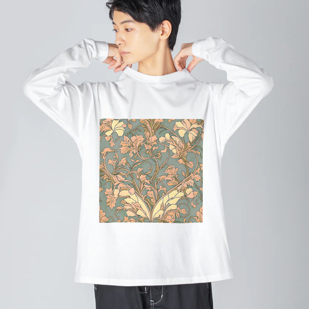 march springのアートヌーボー　ボタニカル ビッグシルエットロングスリーブTシャツ