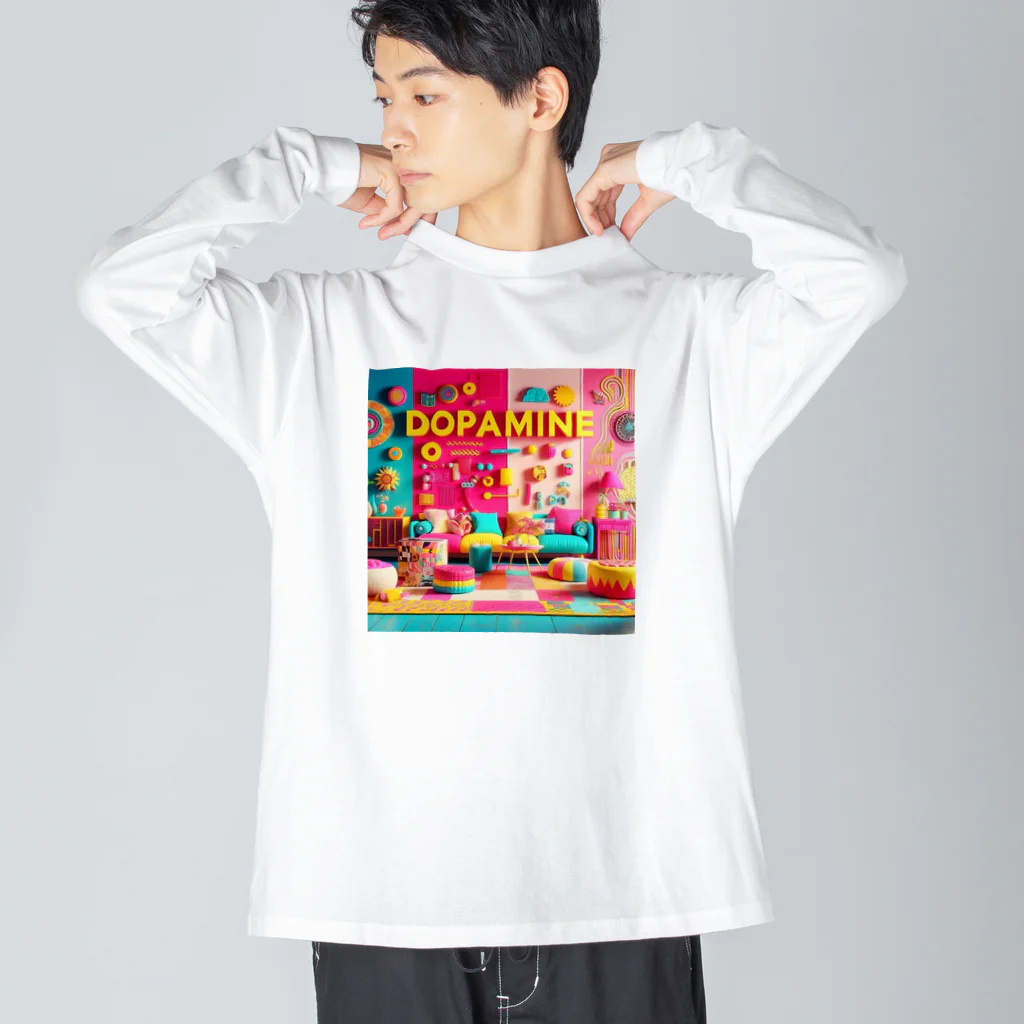 nuuartのドーパミンデコールの色彩美学 ビッグシルエットロングスリーブTシャツ